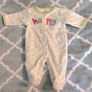 Fuzzy newborn jammies
